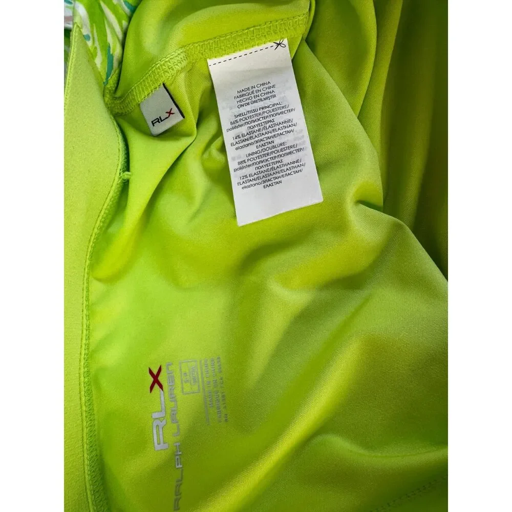 RLX Ralph Lauren Ladies Skort Size Small Lime, Blue and Pink Pineapples